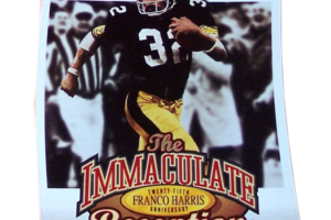 IMMACULATE RECEPTION HAPPENED AT THREE RIVERS STADIUM IN PITTSBURGH PENNSYLVANIA ON DECEMBER 23, 1972 Raiders to win 13-7